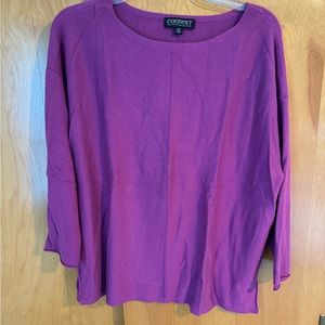 CONTEXT by Lord & Taylor Tunic Sweater - Purple - Size 2X